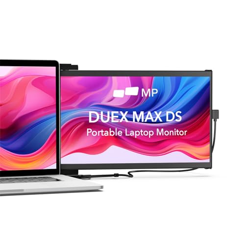 MP Mobile Pixels Duex Max DS 14.1'' Laptop Monitor Extender, Full HD FHD 1080P Portable Monitors,USB Type-C/HDMI Port for 14-17 '' Laptop, Compatible with Windows/Mac/Android/Switch(Dual Monitor) - Image 1