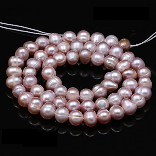 Natural Pearl Beads 100 Natural Freshwater Round Pearl Loose Beads 2 Strands Punching 45mm One Strand 142 inch for Jewelry Making Necklace Bracelet Charms