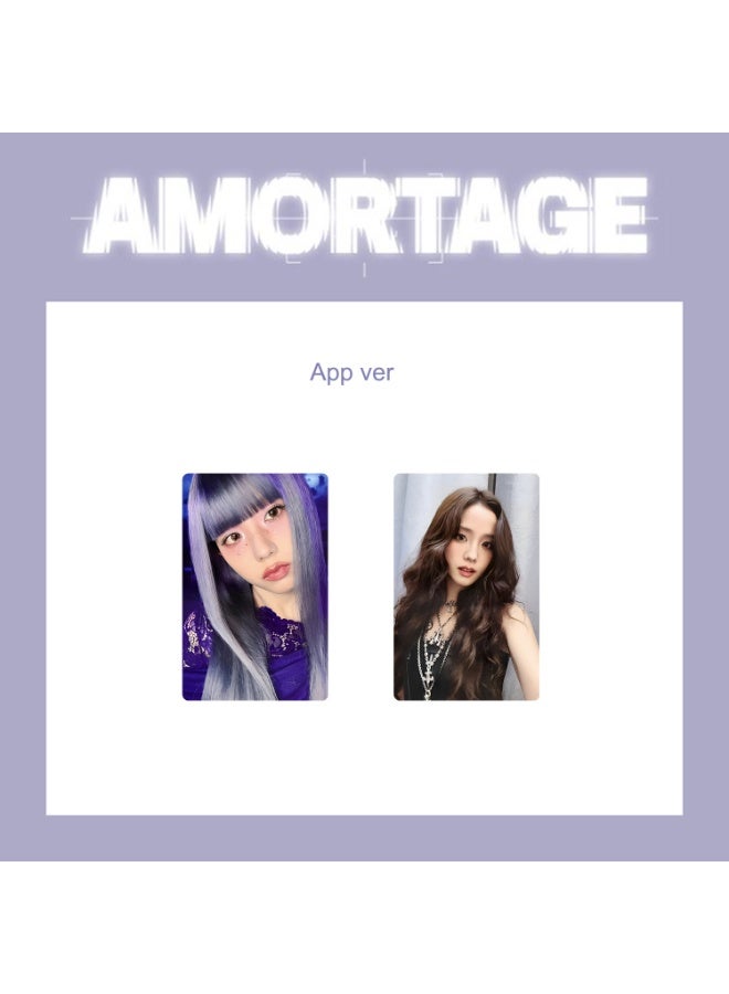 NIBEMINENT 2 Pcs Kpop BLACKPINK - Jisoo  AMORTAGE Lomo Cards Card For Fans Collection Gifts - Image 1