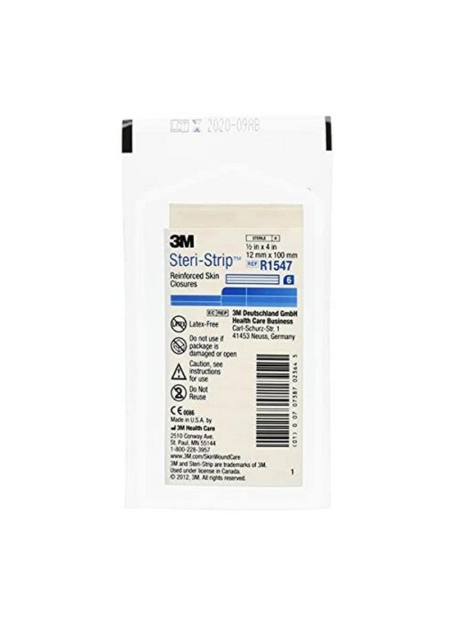 3M Steri-Strip Reinforced Skin Closures - 1/2" x 4" - 20 Pack of 6 Strip Envelope (120 Strips) - Image 2