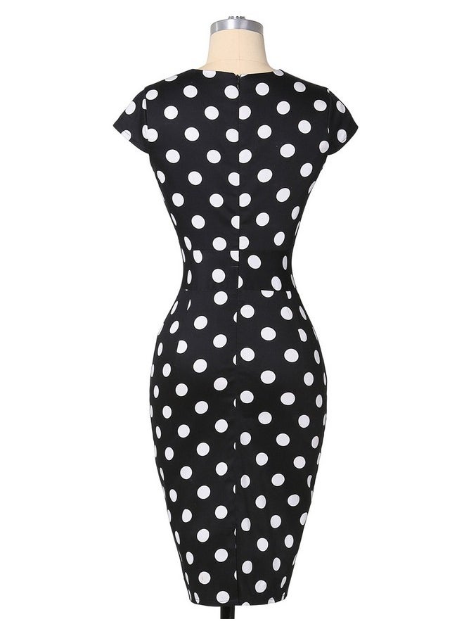 GRACE KARIN Women's Black White Polka Dots Pencil Dress Knee Length Wear to Work Dress - pzsku/Z9BE4AAE2783BDEECD88DZ/45/_/1740982534/2c142e11-2820-4d65-bbcf-ce5c18a2348d