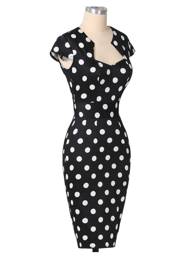 GRACE KARIN Women's Black White Polka Dots Pencil Dress Knee Length Wear to Work Dress - pzsku/Z9BE4AAE2783BDEECD88DZ/45/_/1740982541/171b3572-4feb-45ec-a31d-a3a6ad72926f