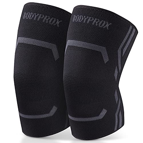 Bodyprox Knee Compression Sleeve for Men and Women (2 Pack), Knee Support Brace for Running and Work out (X-Large)… - Image 1