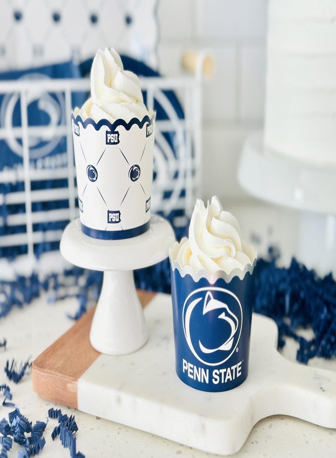 PartyKandy Penn State Baking Cups (48 Pcs) for PSU Football, Birthday, and Graduation Party Decorations (Penn State Nittany Lions) - Image 2