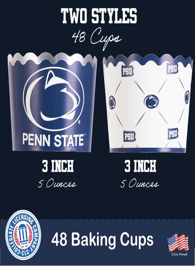 PartyKandy Penn State Baking Cups (48 Pcs) for PSU Football, Birthday, and Graduation Party Decorations (Penn State Nittany Lions) - Image 5