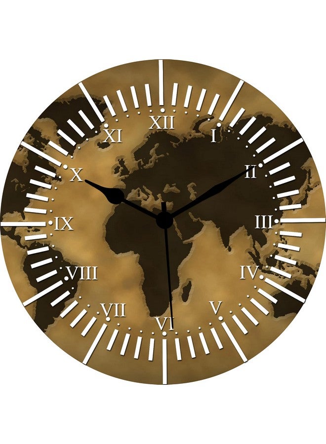 KARTIK™ Wooden Printed Wall Clock (Multicolour, 11 Inch X 11 Inch X 0.1 Inch) KAR 20229 - Image 1