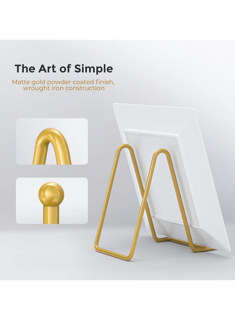 Raxoom 2 Pack 3 Inch Plate Stands for Display - Plate Holder Display Stand + Metal Frame Holder Stand for Picture, Decorative Plate, Photo Easel, Tabletop Ar - Image 2