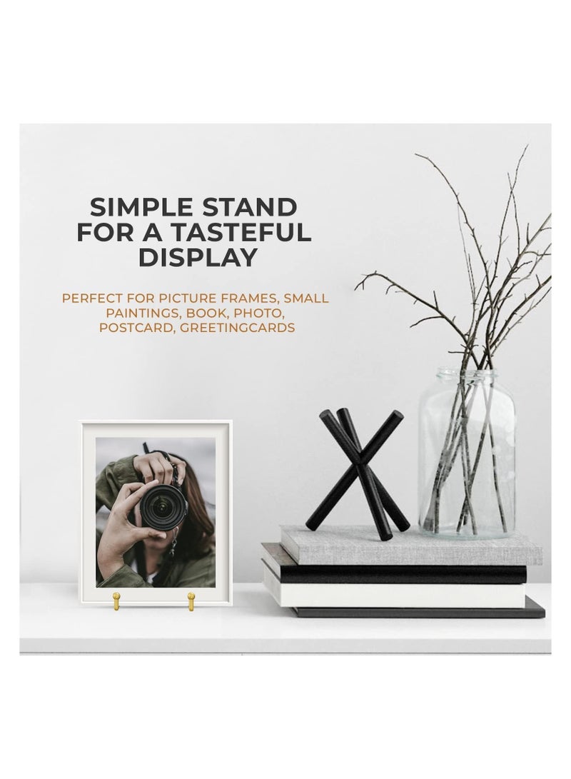 Raxoom 2 Pack 3 Inch Plate Stands for Display - Plate Holder Display Stand + Metal Frame Holder Stand for Picture, Decorative Plate, Photo Easel, Tabletop Ar - Image 3