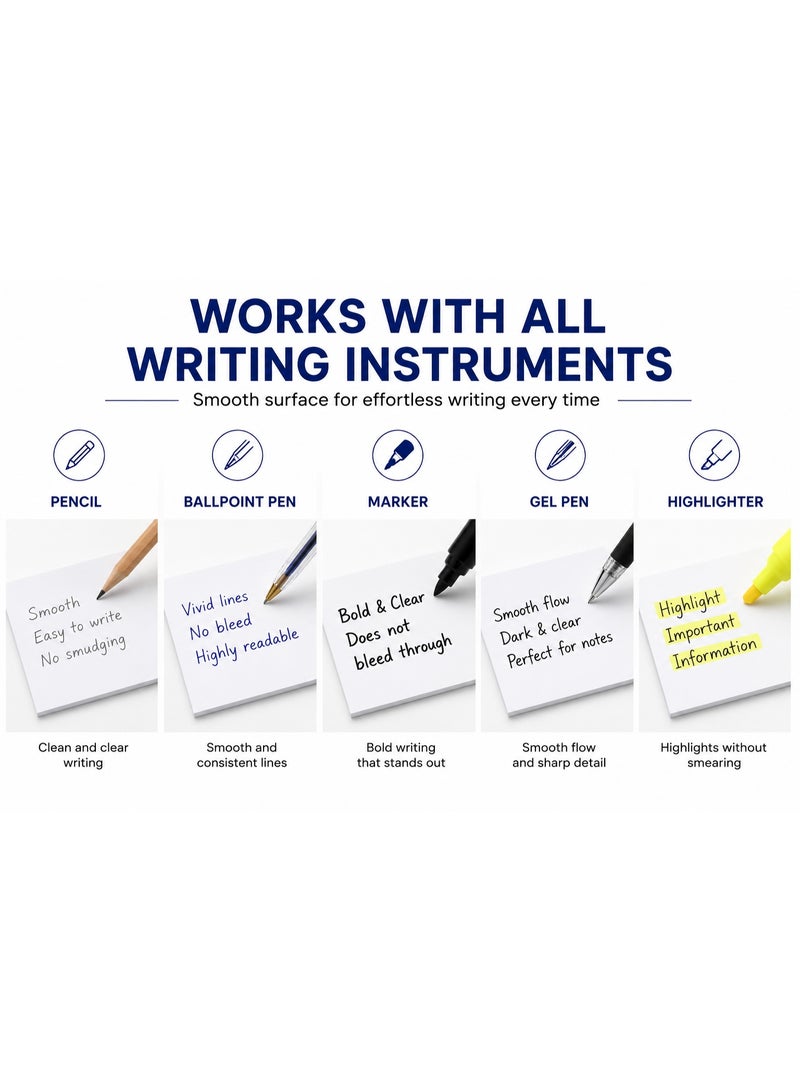 6”x4” Plain White Index Cards (100 Pack) Blank Flash Cards –  180 GSM (PACK OF 3) Thick Record Cards for Studying, Note Taking, Office, School & Business Use - Image 5
