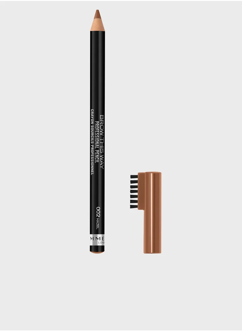 RIMMEL LONDON Rimmel Professional Eyebrow Pencil – 002 – Hazel, 1.4g