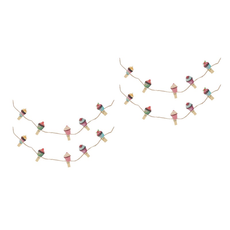 20 pcs Lovely Cake Shaped Pegs Photo Clips Note Memo Holder Craft Clips Ornaments for Party DIY - Image 1