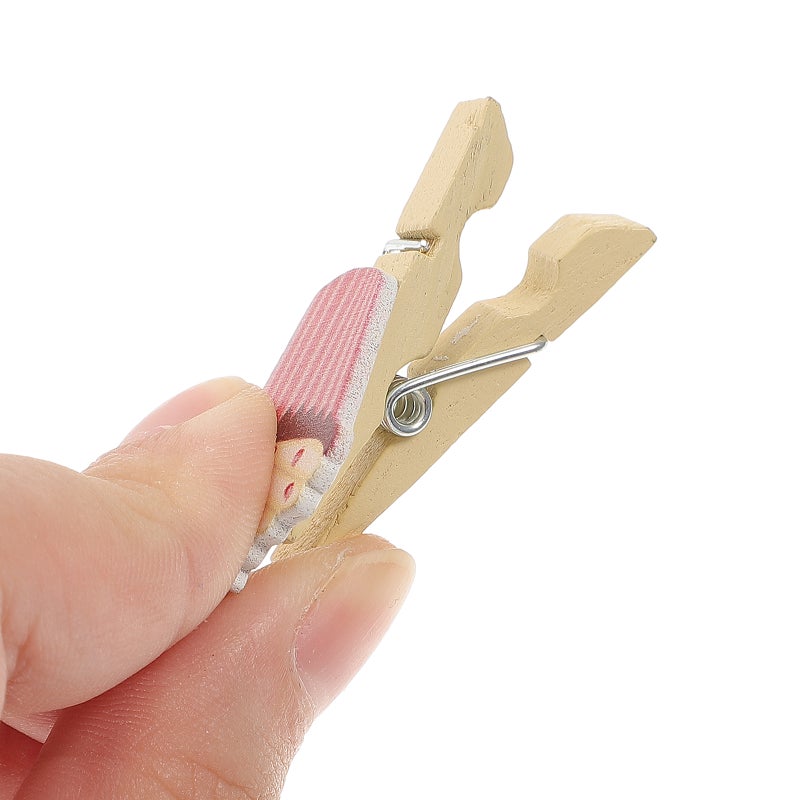 20 pcs Lovely Cake Shaped Pegs Photo Clips Note Memo Holder Craft Clips Ornaments for Party DIY - Image 3