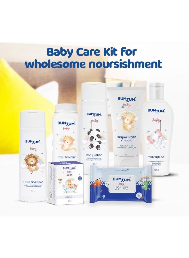 BUMTUM Baby Skin & Hair Care Products Gift Box | Newborn Baby Essentials | New Born Baby Gifts | Combo Pack of 7 - Image 3