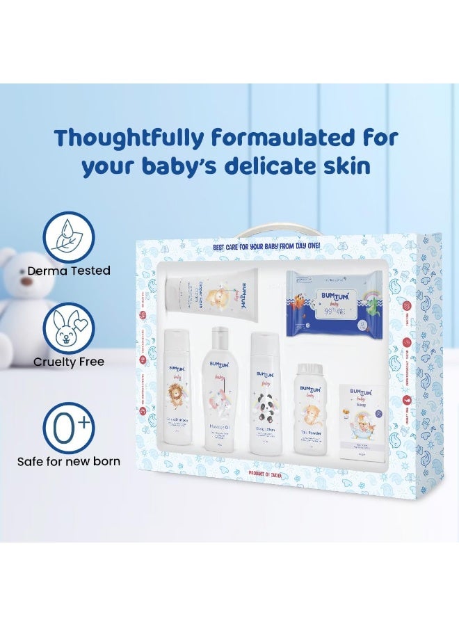 BUMTUM Baby Skin & Hair Care Products Gift Box | Newborn Baby Essentials | New Born Baby Gifts | Combo Pack of 7 - Image 4