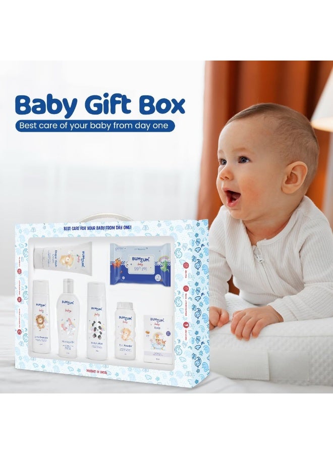 BUMTUM Baby Skin & Hair Care Products Gift Box | Newborn Baby Essentials | New Born Baby Gifts | Combo Pack of 7 - Image 2