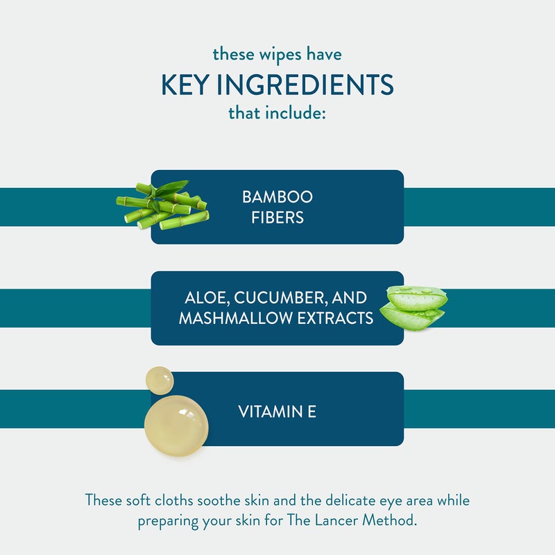 Lancer Skincare Makeup-Removing Wipes, Gentle Individually Wrapped Wipes for Eye and Face Makeup Removal, 30 Count - Image 4