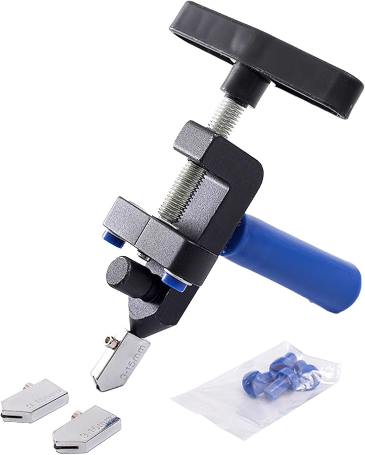 Professional Glass Cutter 2 in 1 Tool Kit for Ceramic Tiles and Mirror Tiles Black - Image 3