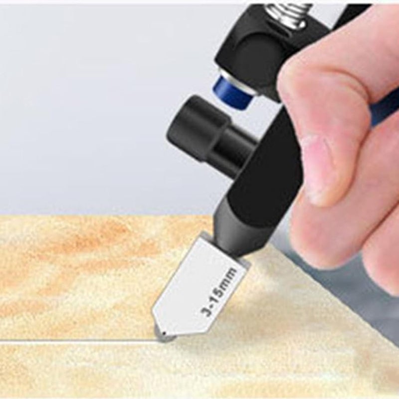 Professional Glass Cutter 2 in 1 Tool Kit for Ceramic Tiles and Mirror Tiles Black - Image 5