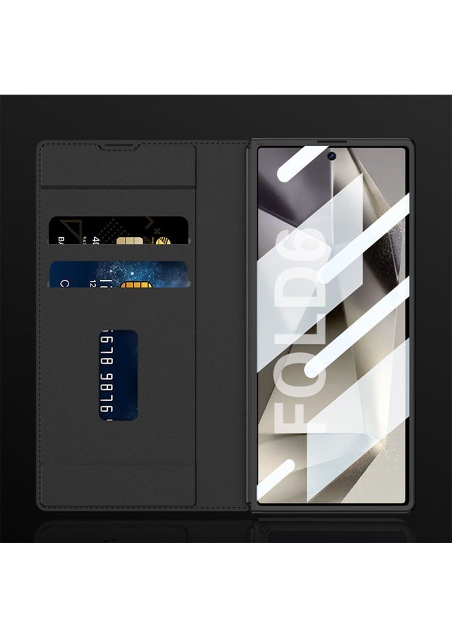 general For Samsung Z Fold 6 Case with S Pen Holder - High Quality Leather Case with Integrated Screen Protector, Detachable Pen Slot, Compatible with Samsung Galaxy Z Fold 6 - Image 4