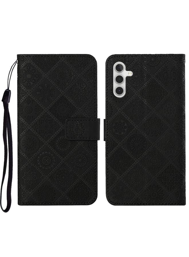 S-TOP Case For Samsung Galaxy A34 Ethnic Style Embossed Pattern Leather Phone Case - Image 1