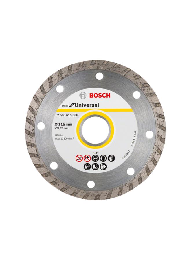 BOSCH Turbo Diamond Cutting Disc Silver 115 x 22.23mm - Image 1