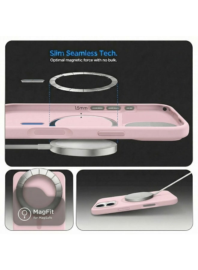 Mobcos iPhone 17 Pink Elite Ring Premium Silicone Magnetic Wireless Charging Case for iPhone | Silky Soft Touch | Military-Grade Shockproof Protection | Strong Magnetic Compatibility | Luxury Slim Cover - Image 3
