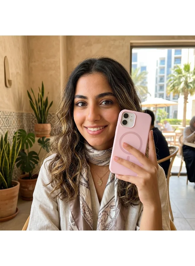 Mobcos Mobcos iPhone 17 Pink Elite Ring Mobcos iPhone 17 Pink Elite Ring Premium Silicone Magnetic Wireless Charging Case for iPhone | Silky Soft Touch | Military-Grade Shockproof Protection | Strong Magnetic Compatibility | Luxury Slim Cover  | Best Price UAE
