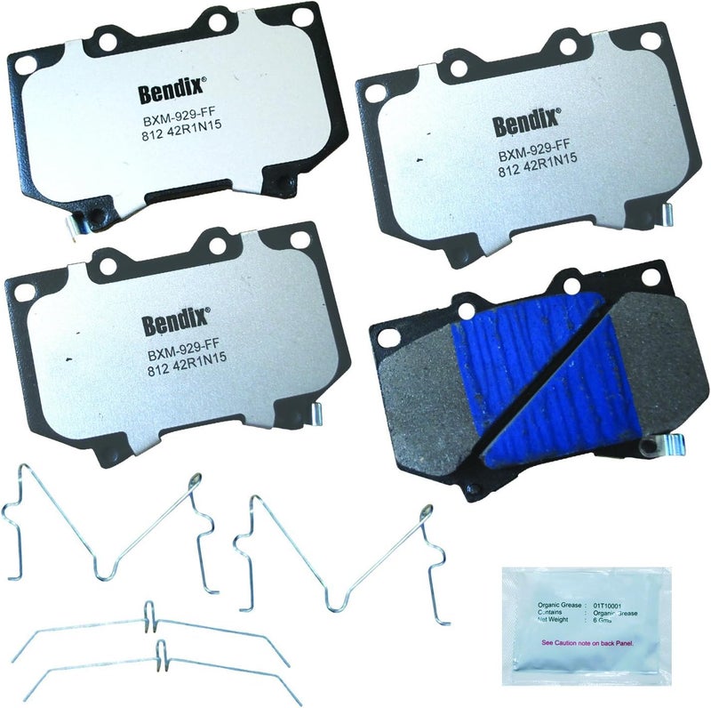 Bendix Fleet Metlok MKD812FM Semi-Metallic Front Brake Pads for Toyota Sequoia 2007-2001, Tundra 2003-2000 - Image 1