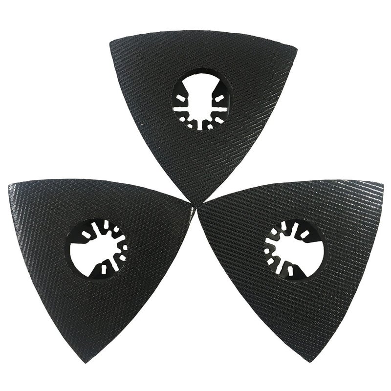 XXGO 3 Pcs 3-1/8 Inch 80mm Triangular Hook & Loop Oscillating Multi Tool Sanding Pads No.XG5508 - Image 1