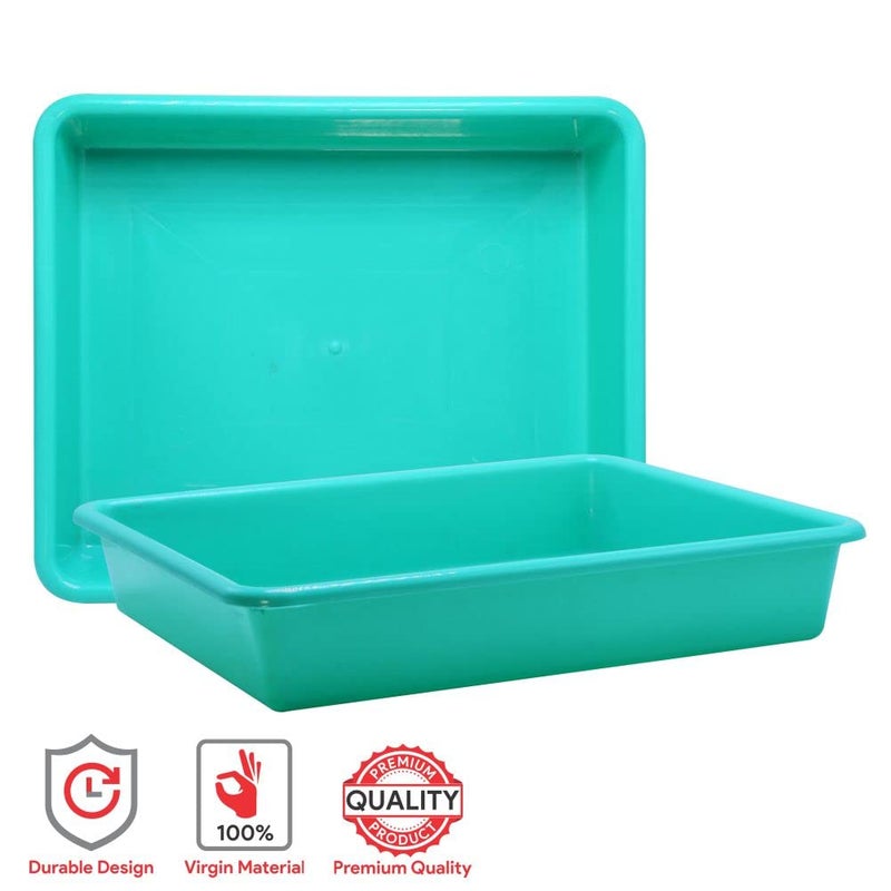 Wonder Homeware Prime Exel Small Tray Heavy Quality, Set of 6 Pcs, 2 LTR, Green Color - Image 4