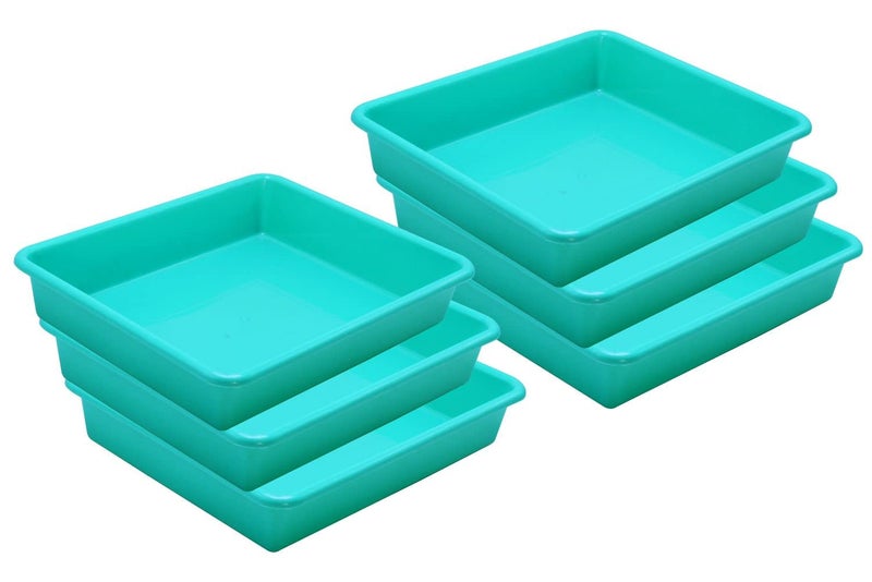 Wonder Homeware Prime Exel Small Tray Heavy Quality, Set of 6 Pcs, 2 LTR, Green Color - Image 1