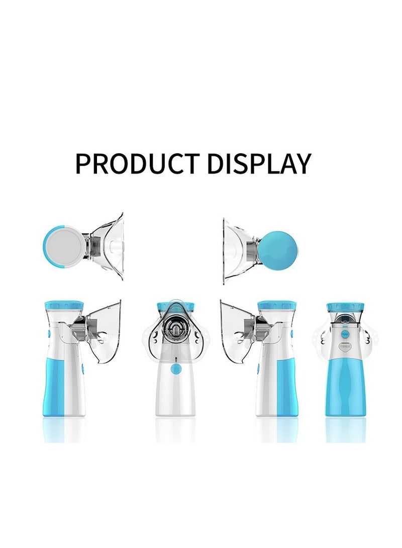 Portable Nebulizer Machine,USB Rechargeable Handheld Mesh Inhaler,Two Ways To Use For Adults And Children With Breathing Problems, For Home Office Outdoor