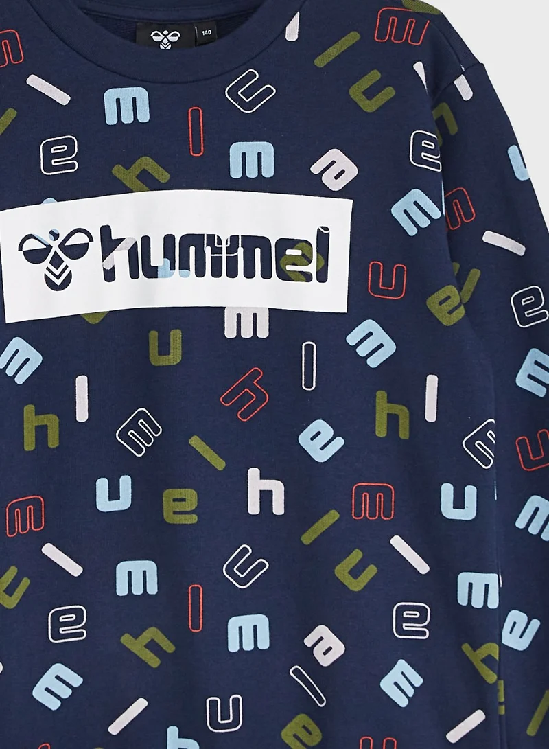 Hummel Hummel Kids Letters Logo Sweatshirt Male Navy,7y