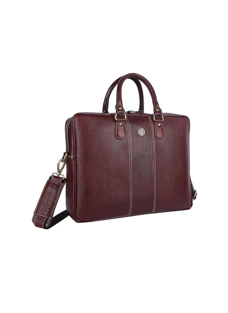 HAMMONDS FLYCATCHER - HAMMONDS FLYCATCHER Genuine Leather Laptop Bag for Men/Office Bag for Men, Brushwood|Fits Upto 16 Inch Laptop/MacBook|Leather Bag with Shoulder Straps|Laptop Messenger Bag/Leather Bag for Men - Image 1