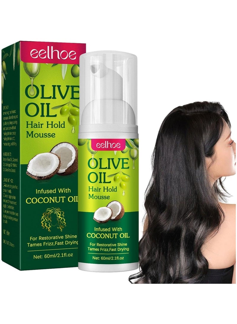EELHOE Natural Moisturizing Hair 60ml for hair styling, anti-frizz curl mousse, braids, headbands, wigs, waves - Image 2