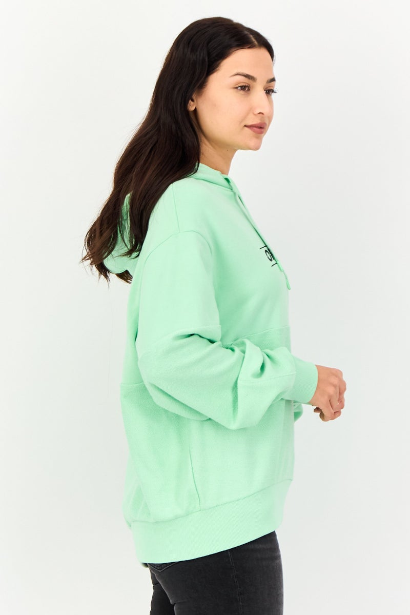 VANS Women Sportswear Fit Long Sleeve Outdoor Hoodie, Mint Green - Image 4