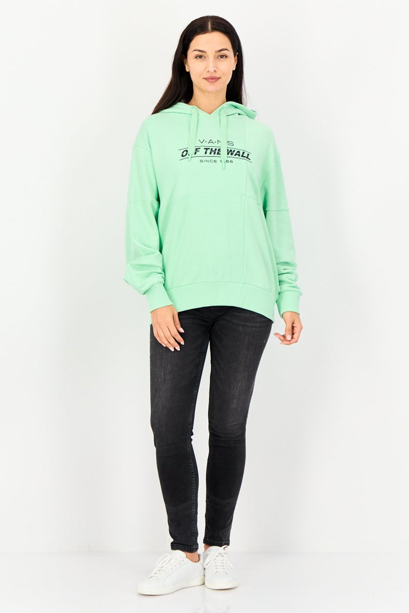 VANS Women Sportswear Fit Long Sleeve Outdoor Hoodie, Mint Green - Image 2