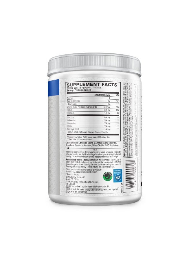 XTEND Xtend The Original 7G BCAA لاستعادة العضلات + إلكتروليتات، نكهة ثلج التوت الأزرق - 30 وجبة  - Image 2