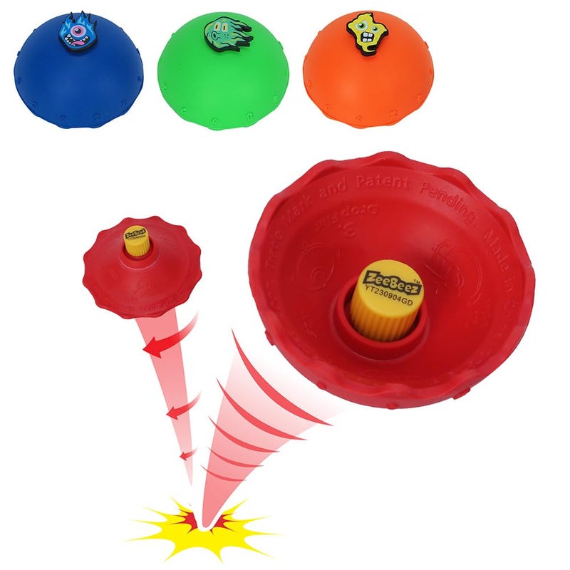 Zing Zeebeez Bouncing Bowls - Novelty Jumping Sports Fidget Toys - Set of 4 Pcs, Age 14 and Up, Styles May Vary (Eco-Friendly Packaging) - Image 1