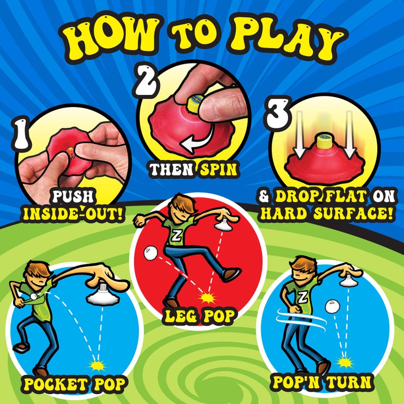 Zing Zeebeez Bouncing Bowls - Novelty Jumping Sports Fidget Toys - Set of 4 Pcs, Age 14 and Up, Styles May Vary (Eco-Friendly Packaging) - Image 2