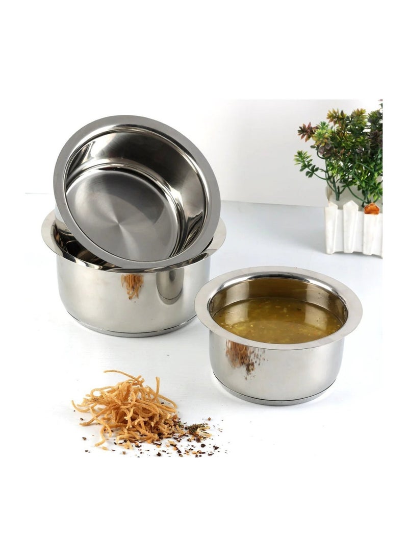 Bisbell Stainless Steel 7-Piece Cooking Pot Set with Lids – Durable Curry and Serving Cookware Collection - Image 3