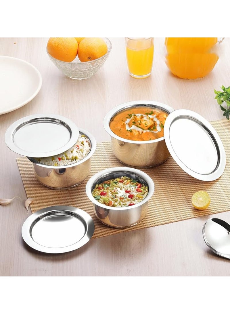 Bisbell Stainless Steel 7-Piece Cooking Pot Set with Lids – Durable Curry and Serving Cookware Collection - Image 4