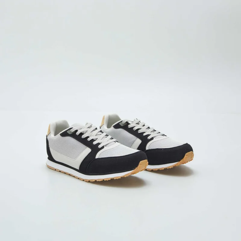 Kiabi Retro Three-Tone Running Trainers Black