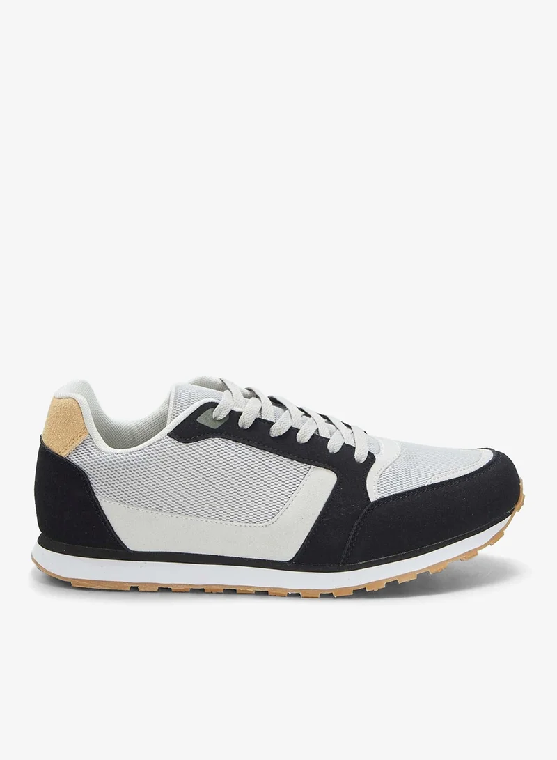 Kiabi Retro Three-Tone Running Trainers Black