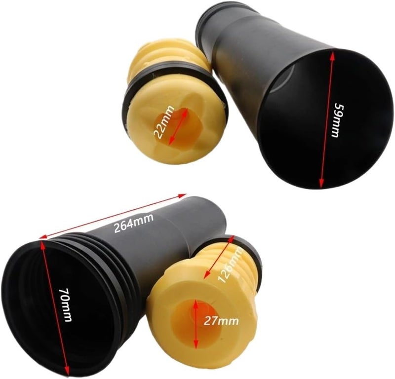 Yurefax Rear Dust Cover Air Shock Absorber Boot Set - Image 2