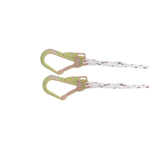 KARAM Forked Energy Absorbing Double Braided Rope Lanyard with 2 Hook| Fall Protection Safety Gear for High-Risk Work | PN351(1.8M) - Image 2