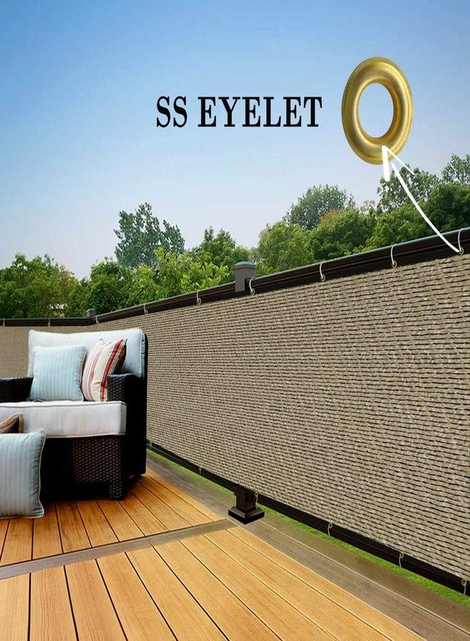 GREEN DECOR HDPE Fabric with Polyester Band Baby Kids Safety Net Protector for Balcony & Staircase Railing Guard,Baby Safety Products for Indoor&Outdoor(BeigeBlack Color, 0.80X6 MTR) - Image 5