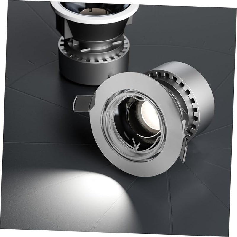 إطار تركيبة إضاءة LED مدمجة فضي متين مع إطار تقليمي لتركيب سهل في إضاءة السقف - Image 4