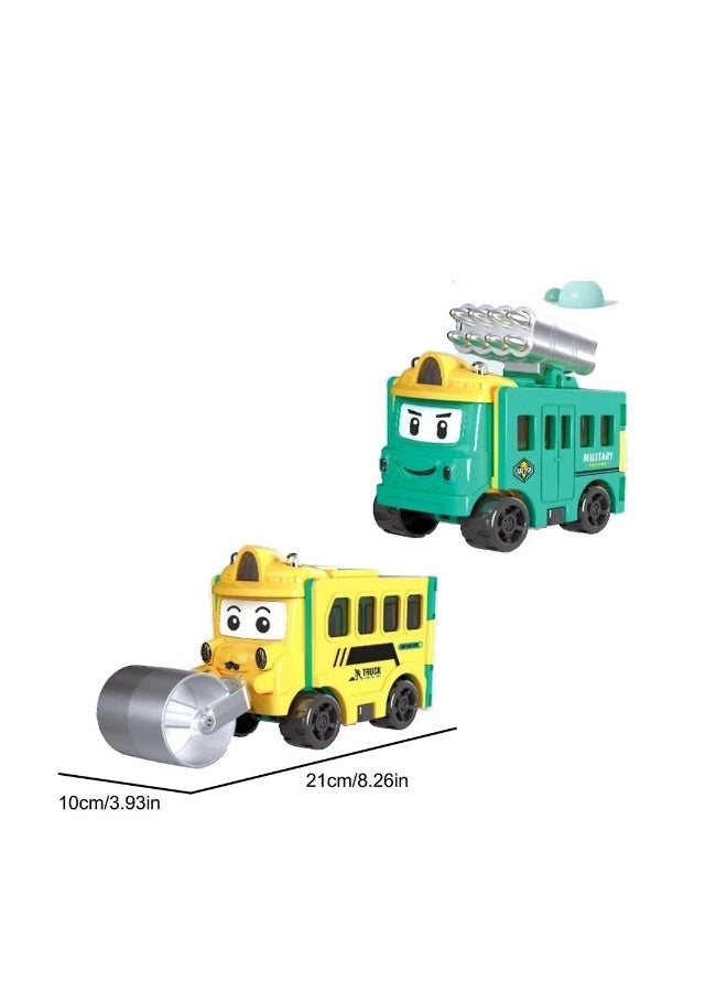 2 In 1 Transformable Toy Cars-construction Pull Back Cars - Image 3