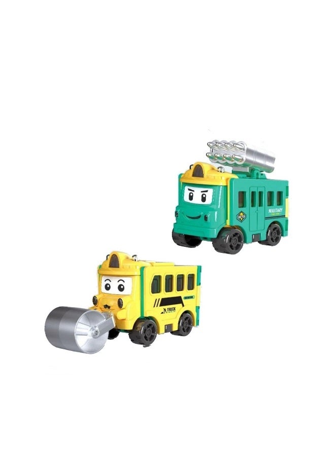 2 In 1 Transformable Toy Cars-construction Pull Back Cars - Image 1